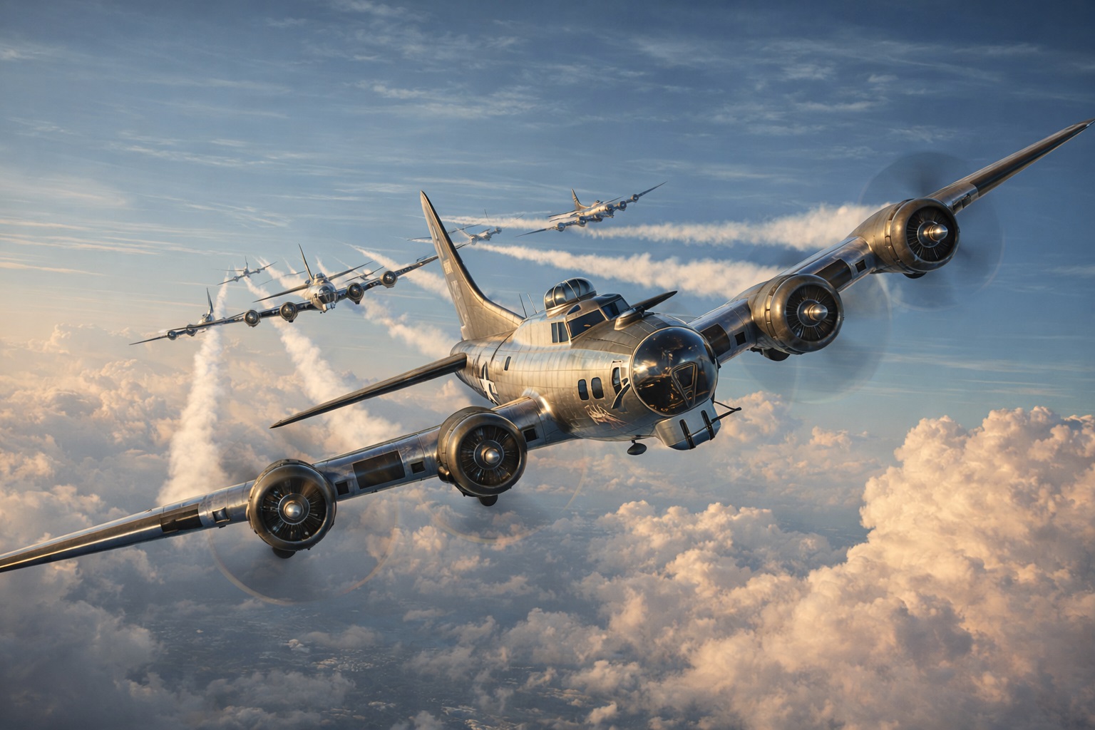 B17 Flying Fortress formation